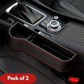 Seat Pockets PU Leather Car Console Side Organizer Pack of 2